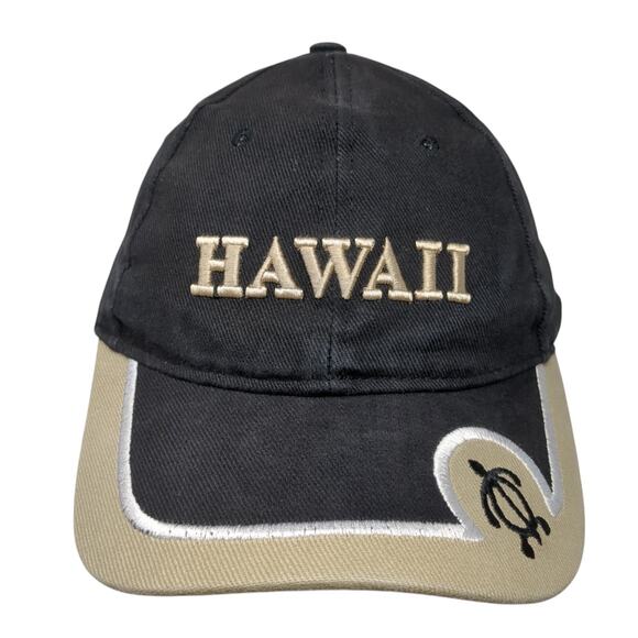 Hawaii Slideback Baseball Cap Black One Size 6 Panel Surfware Hawaiian Classics - Picture 1 of 9